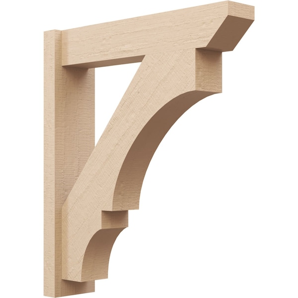 Ekena Millwork 6-in W x 26-in D x 30-in H Balboa Slat Rough Cedar Woodgrain TimberThane Outlooker, Primed Tan OUTUR060X26X30BOA24RCPR - main